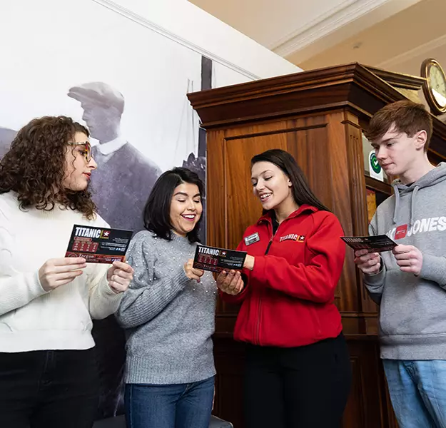 tour guide with young group