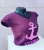 Purple Titanic Ladies T-Shirt Anchor Design