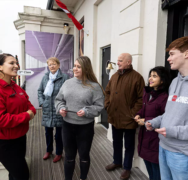 family group visiting titanic experience cobh